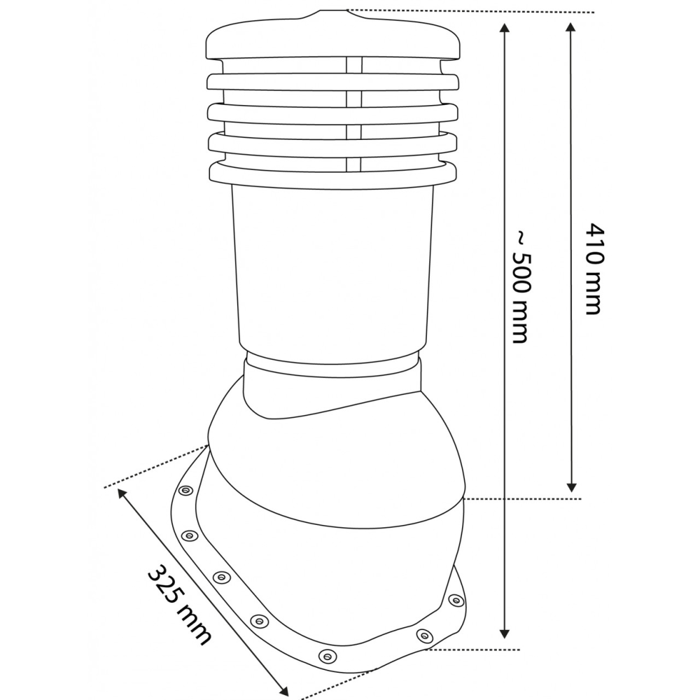 Вентиляційний вихід VENTOS X F22, RAL3009